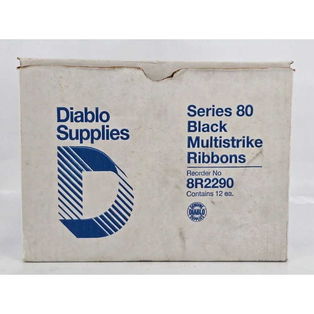 8 Lot NOS - DIABLO SUPPLIES 8R2290 SERIES 80 BLACK MULTISTRIKE RIBBON